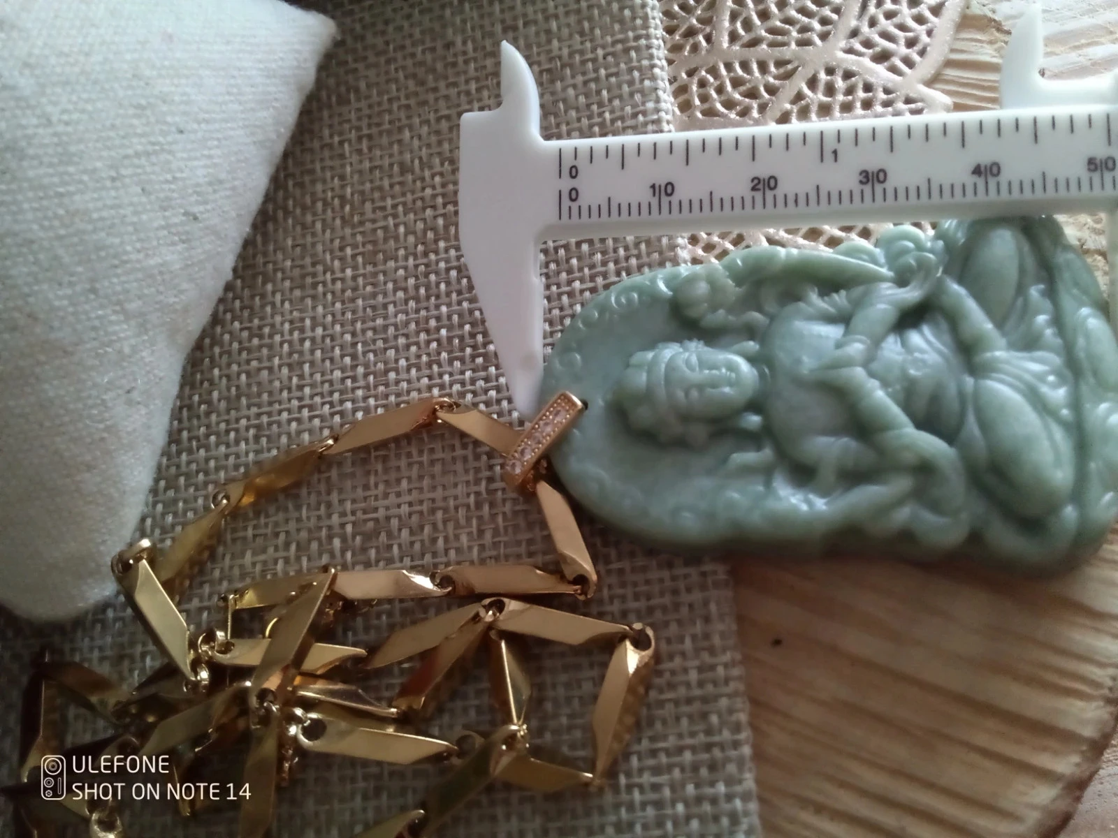 Indische god collier van natuurlijke jade steen – photo 2